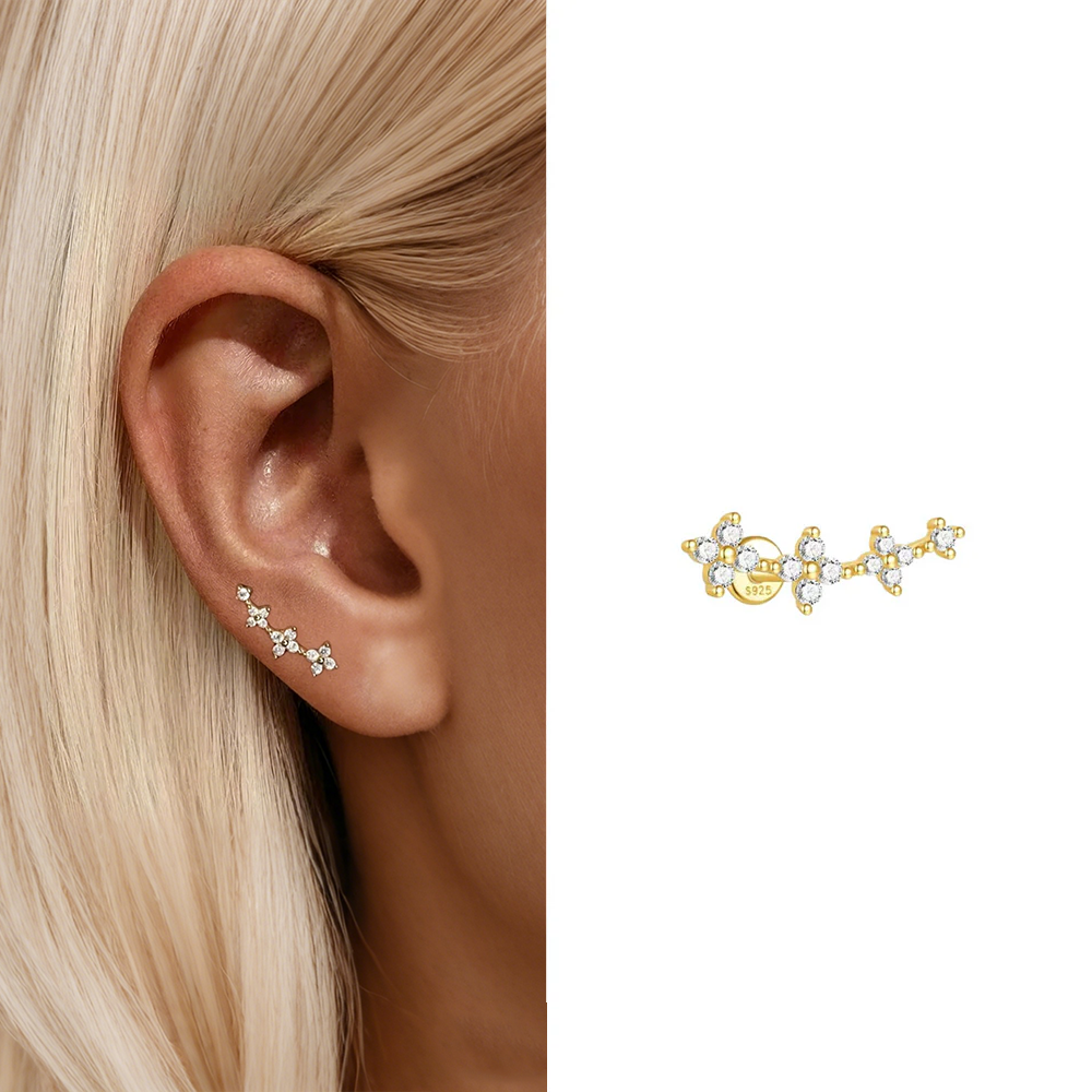 Boucle d’Oreille Clou Courbe Stellaire