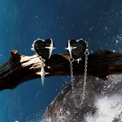 Boucles d’oreilles Sacred Heart à chaîne