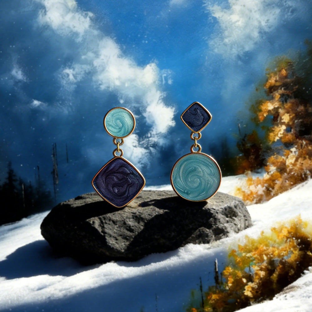 Boucles d’oreilles pendantes Harmonie Océan