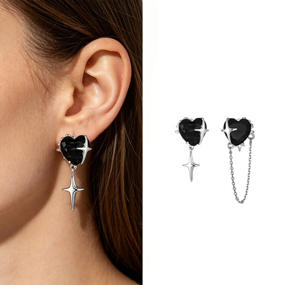 Boucles d’oreilles Sacred Heart à chaîne