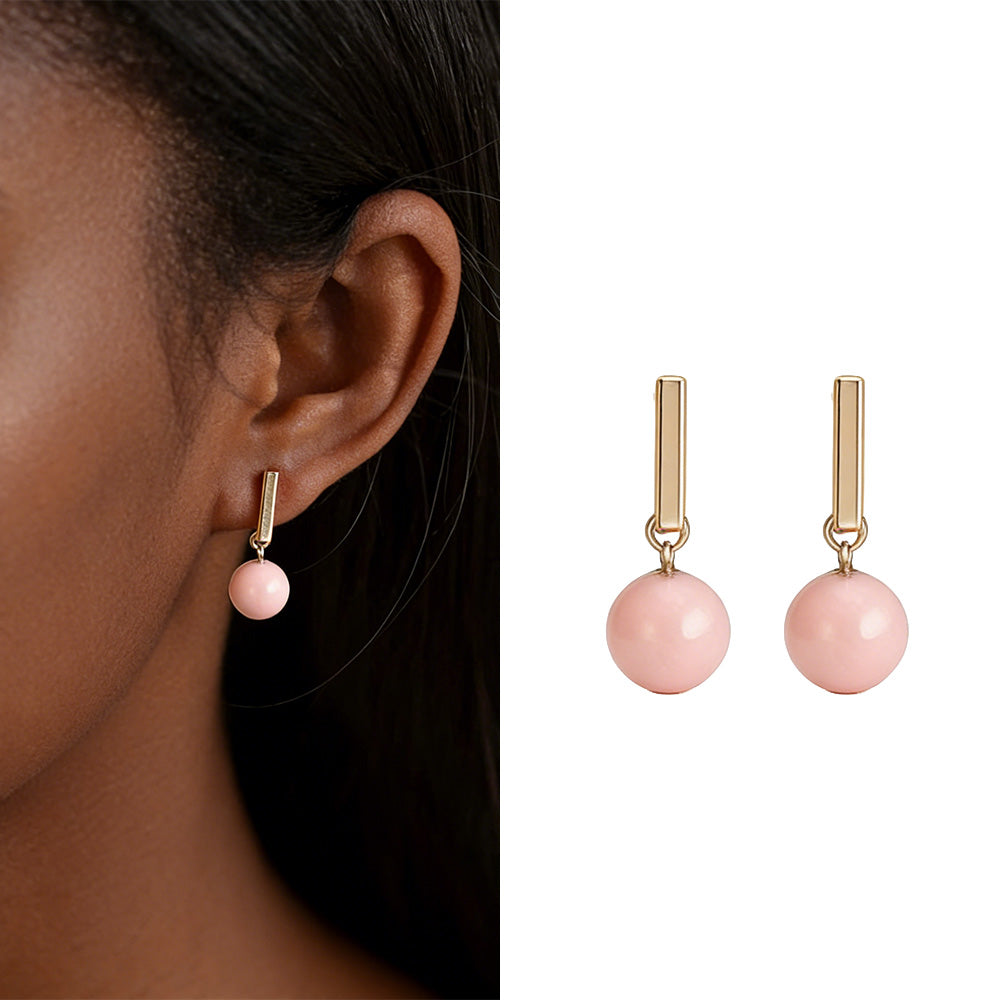 Boucles d’oreilles Sphère Rosée