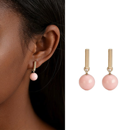 Boucles d’oreilles Sphère Rosée