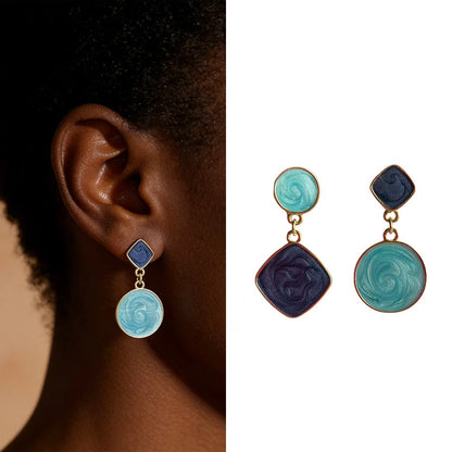 Boucles d’oreilles pendantes Harmonie Océan