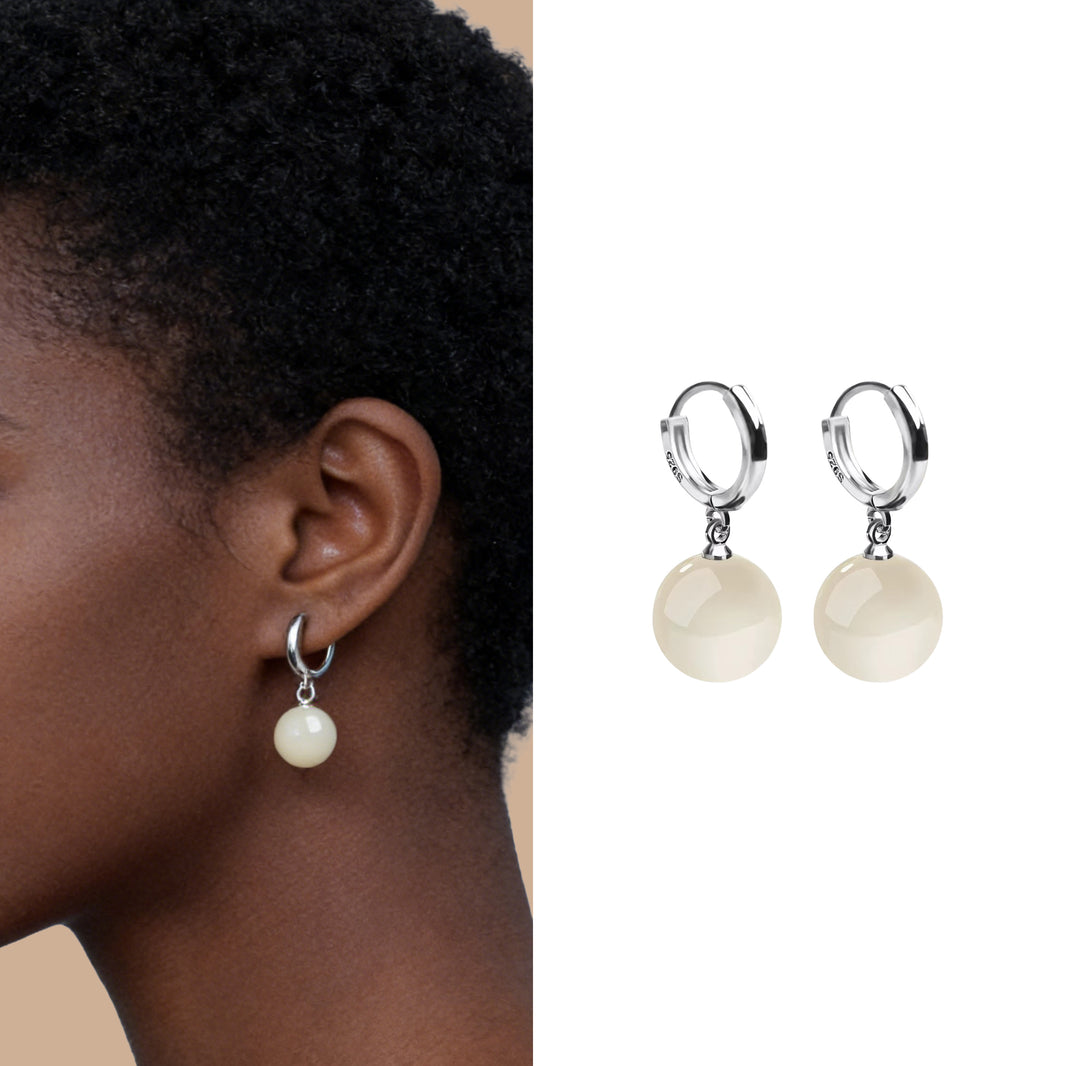Boucles d’Oreilles Créoles Sphère Orbit