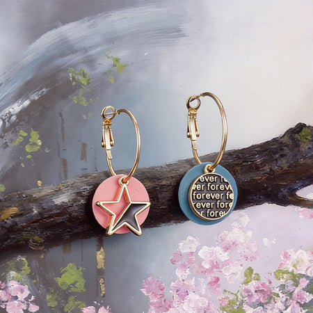 Boucles d’Oreilles Créoles Dual Charm