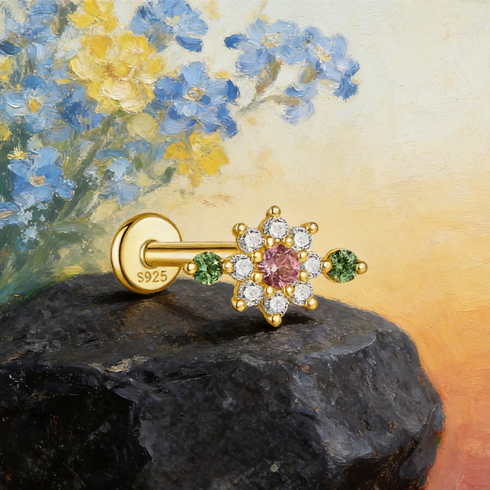 Boucle d’Oreille Clou Éclosion Stellaire