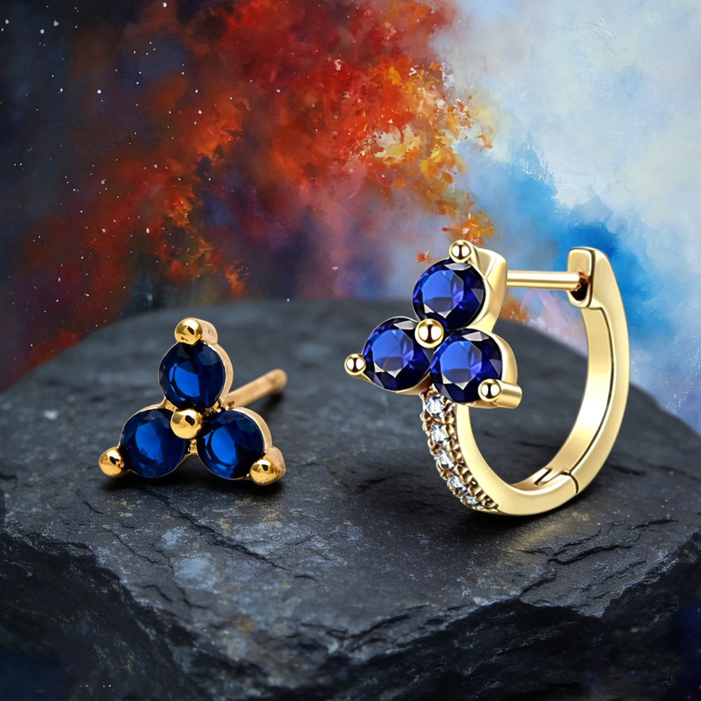 Boucles d’Oreilles Créoles Cluster Midnight