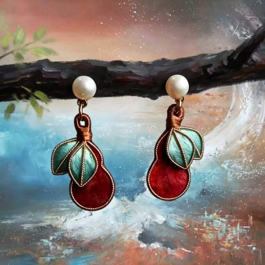 Boucles d’oreilles Calebasse Écarlate