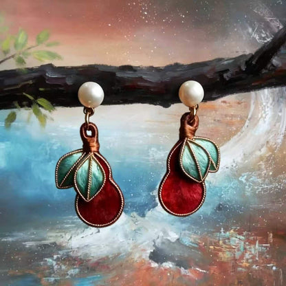Boucles d’oreilles Calebasse Écarlate