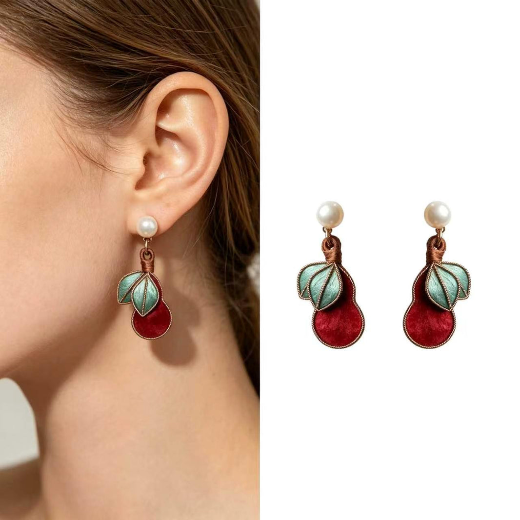 Boucles d’oreilles Calebasse Écarlate