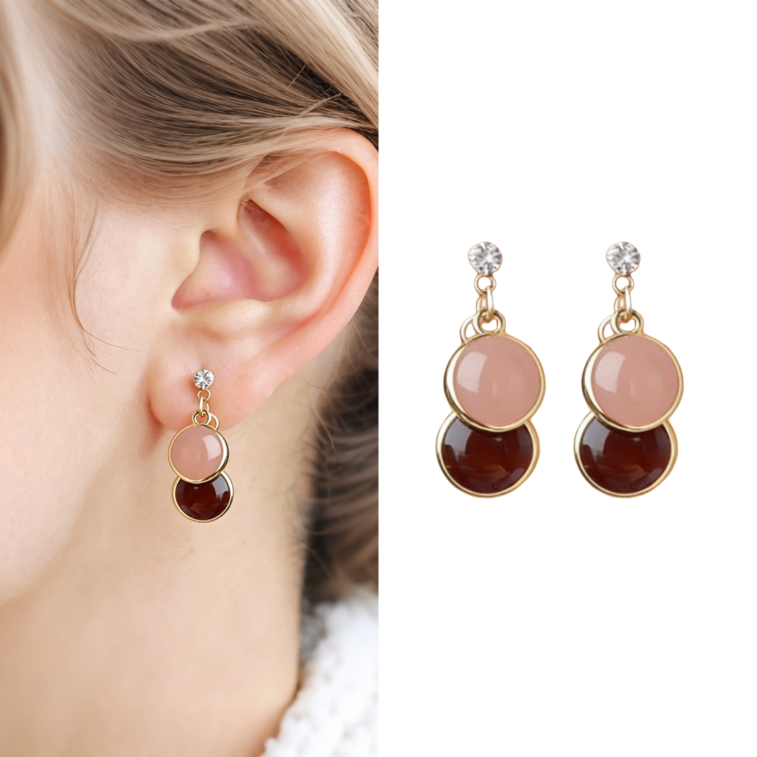 Boucles d’oreilles pendantes Orbit Duo