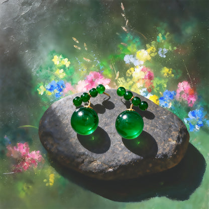 Boucles d’Oreilles Orbite Verdant