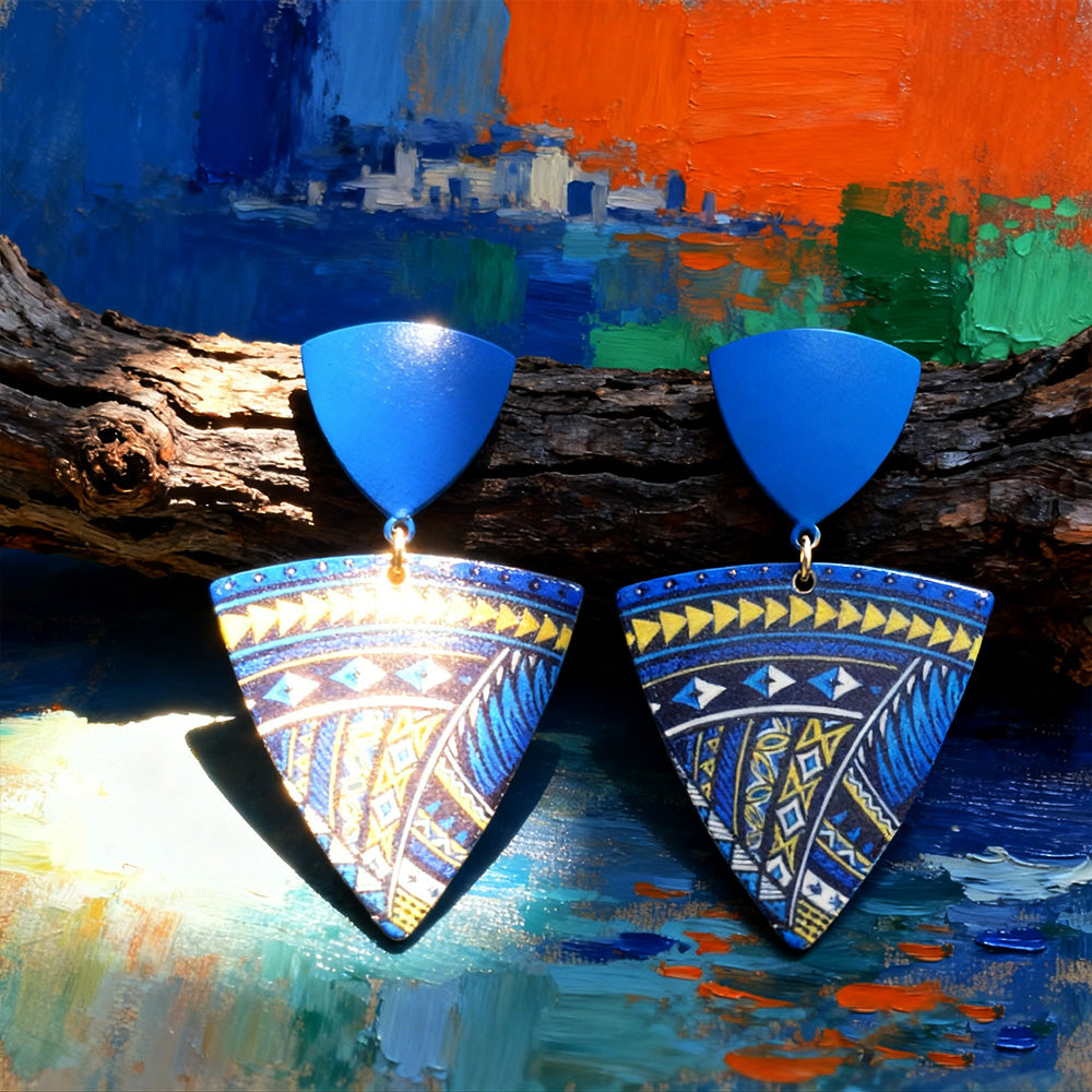 Boucles d’Oreilles Triangle Mosaic