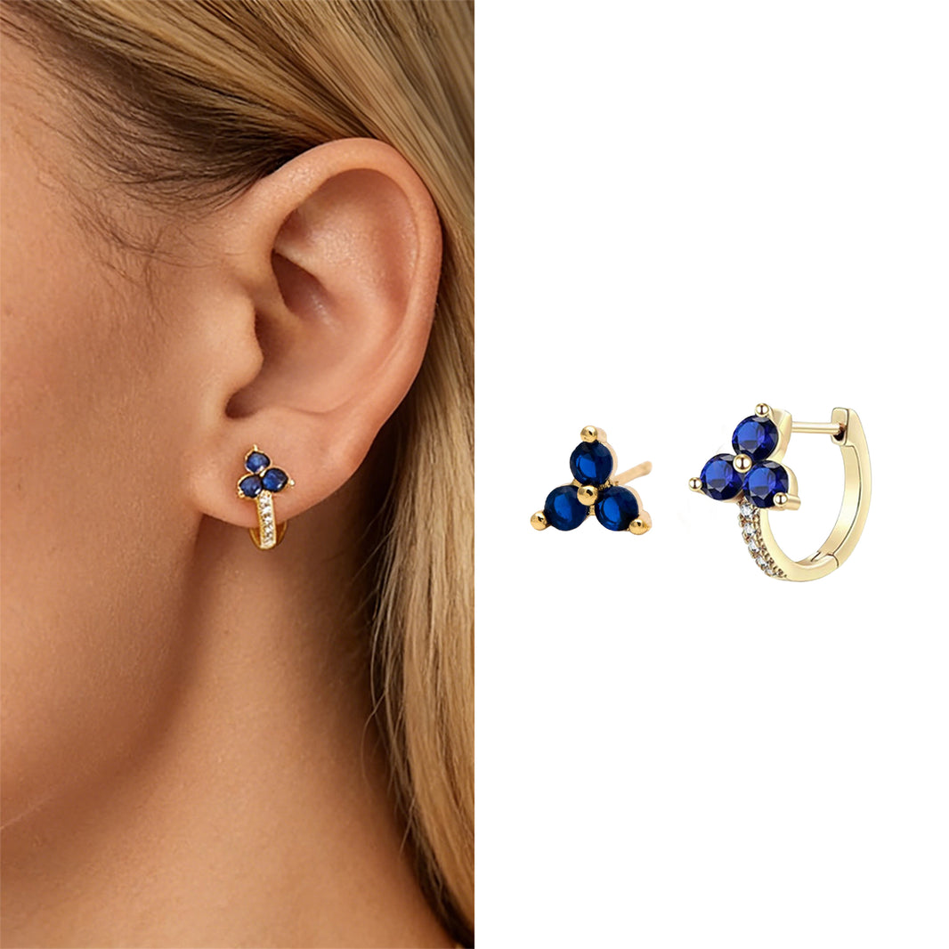 Boucles d’Oreilles Créoles Cluster Midnight