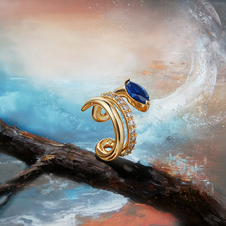 Ear Cuff Volute Azur