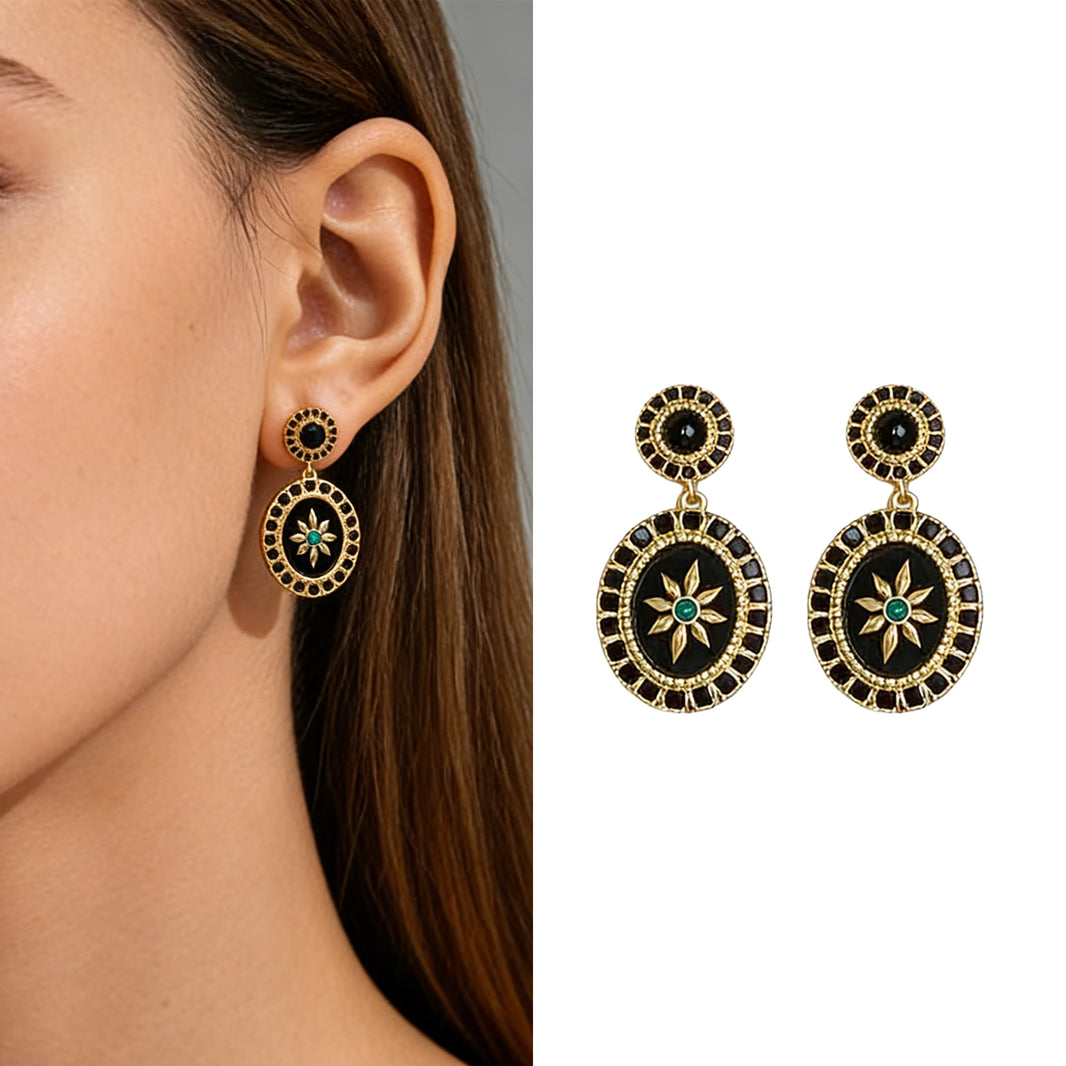 Boucles d’oreilles ovales statement vintage