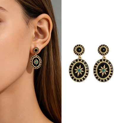 Boucles d’oreilles ovales statement vintage