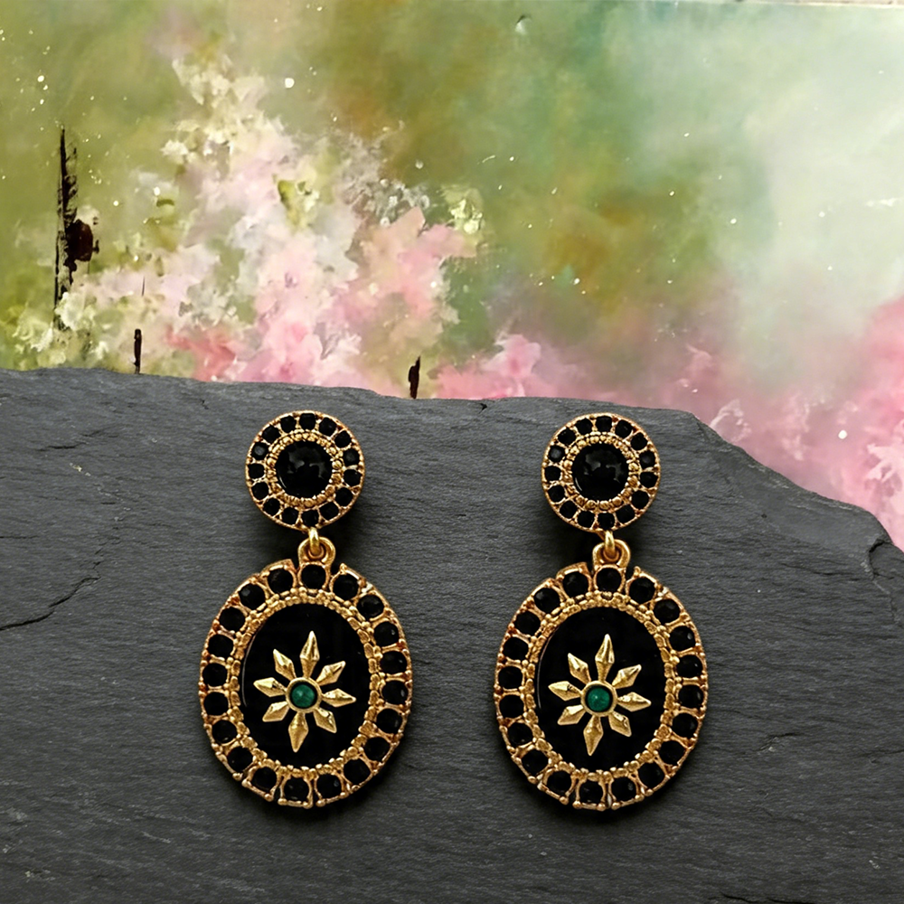 Boucles d’oreilles ovales statement vintage