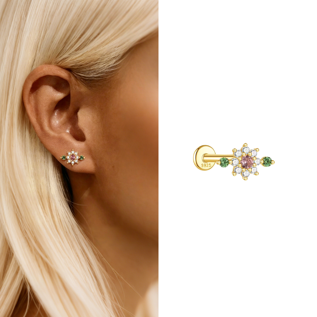 Boucle d’Oreille Clou Éclosion Stellaire
