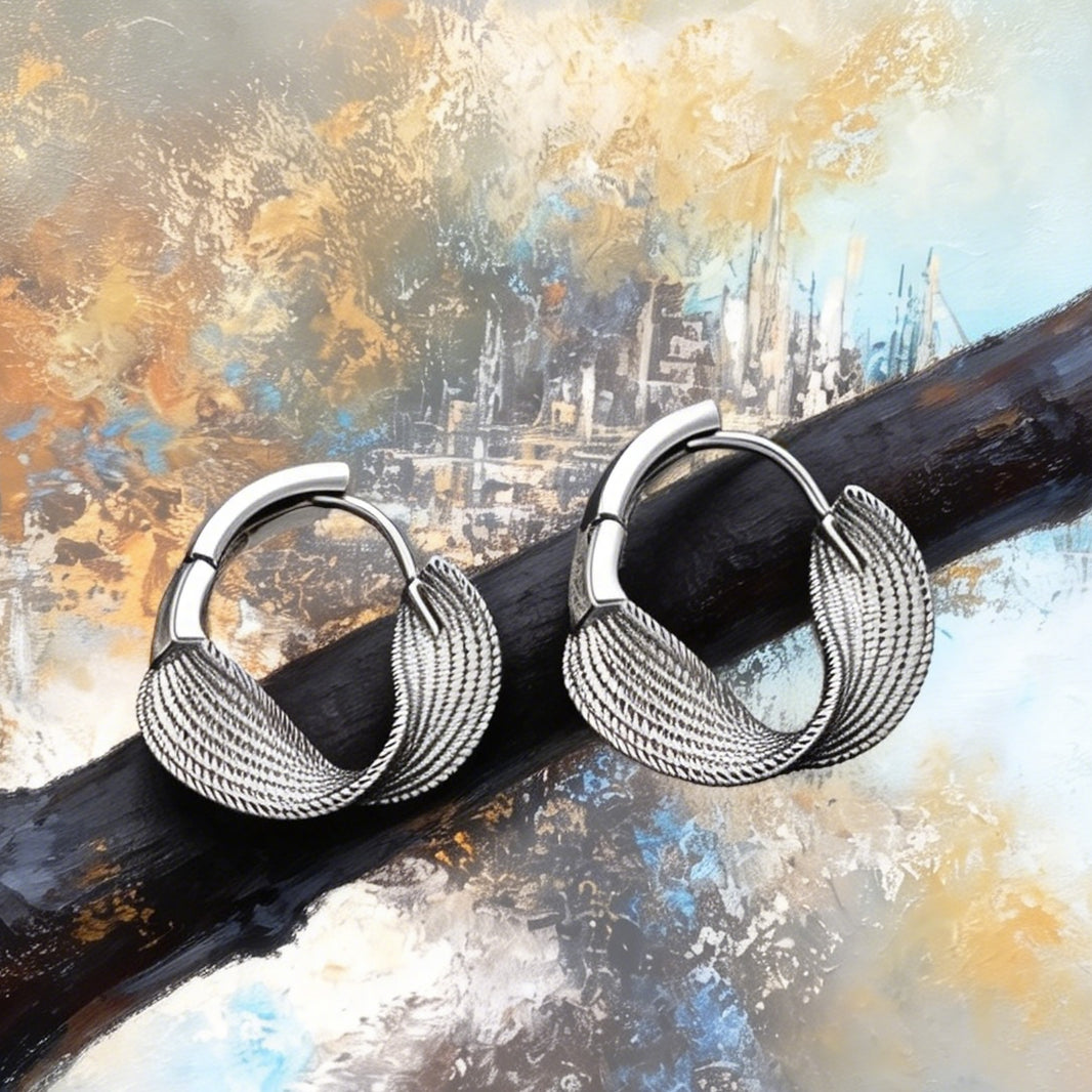 Boucles d’Oreilles Créoles Orbit Mesh