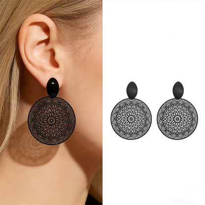 Boucles d’Oreilles Dentelle Noir