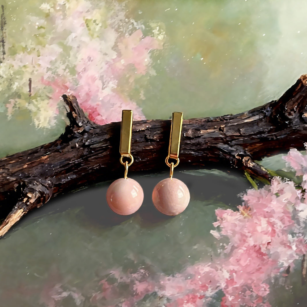 Boucles d’oreilles Sphère Rosée