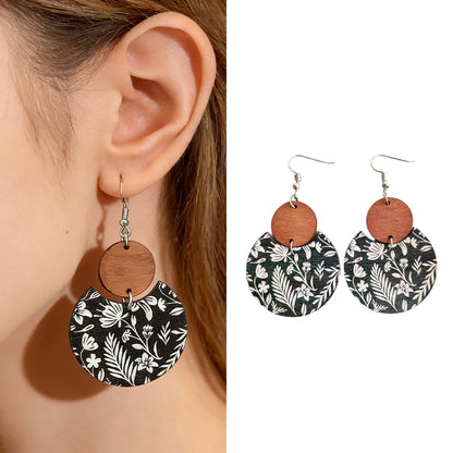 Boucles d’Oreilles Bois Botanique