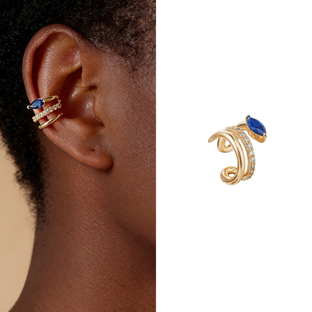 Ear Cuff Volute Azur