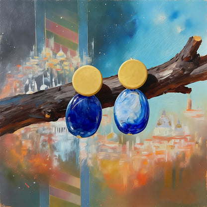 Boucles d’Oreilles Équilibre Azur